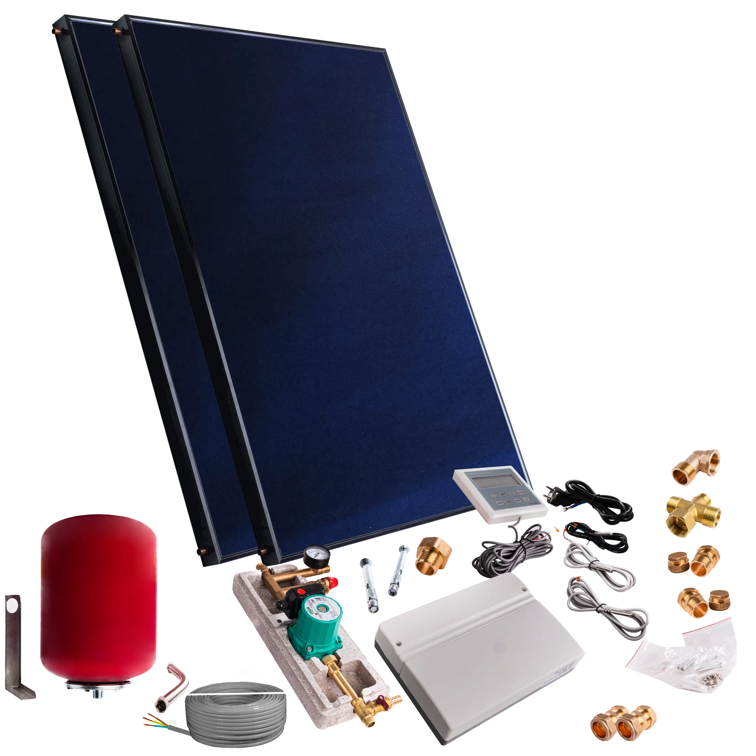 Zestaw solarny THUNDER® z dwoma panelami płaskimi 2.5m²