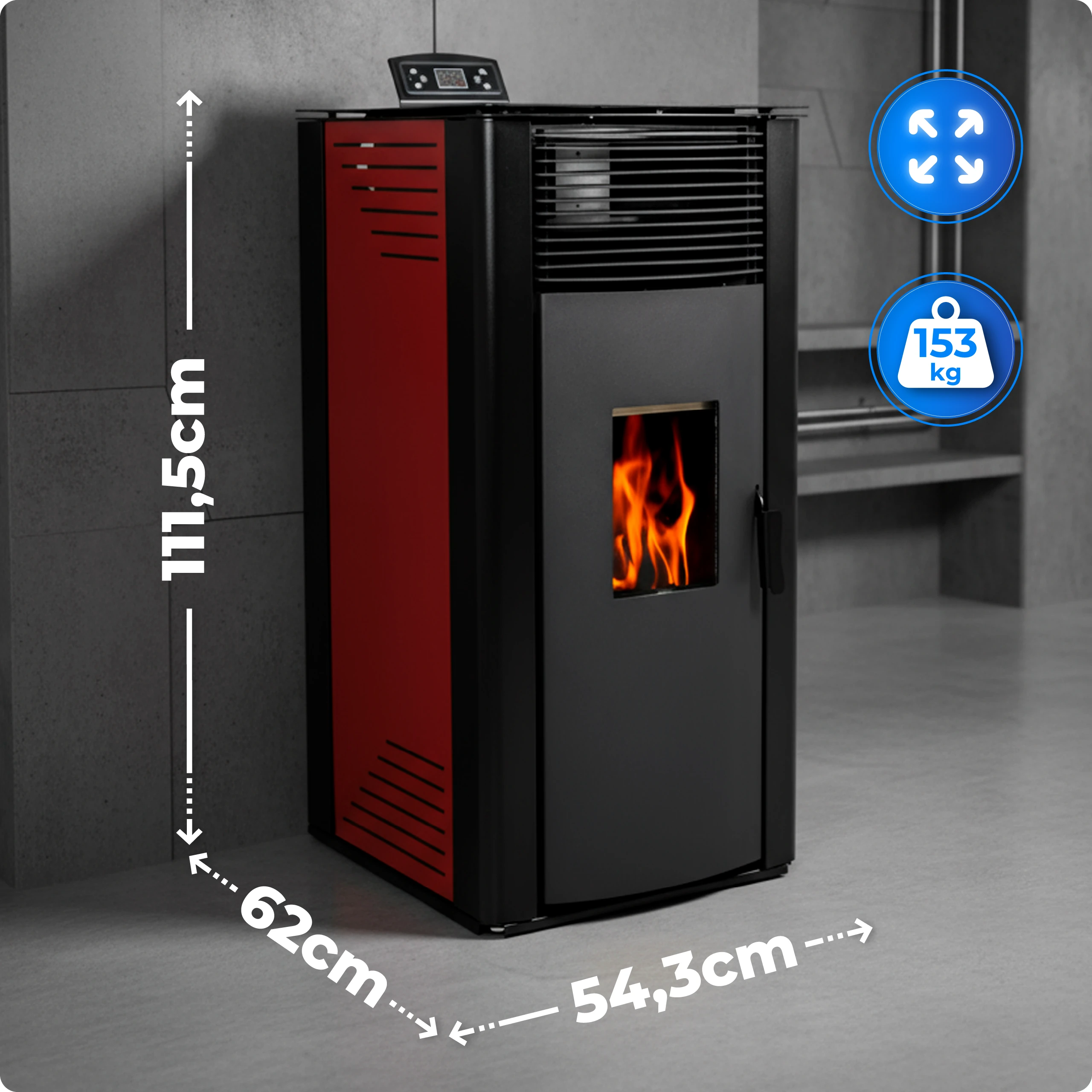 Specyfikacja pieca THUNDER ARIA-BLACK 12 kW