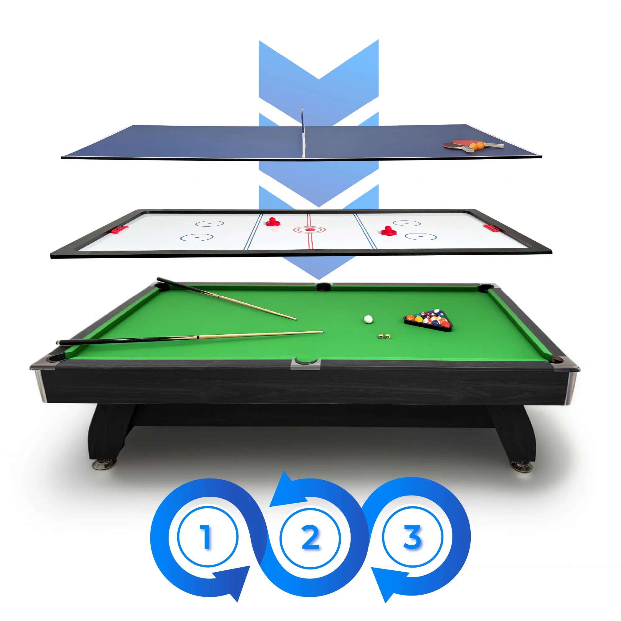 Zestaw stołu bilardowego BOLD-BLACK-8FT
