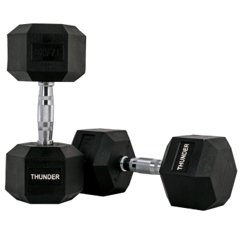 Hexagonal dumbbell THUNDER 17,5 kg