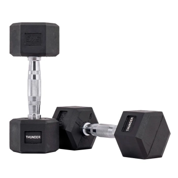 Hexagonal dumbbell THUNDER 5 kg