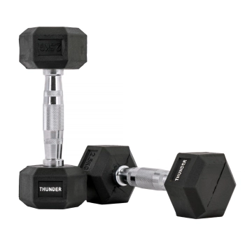 Hexagonal dumbbell THUNDER 2,5 kg