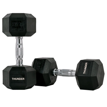 Hexagonal dumbbell THUNDER 12,5 kg