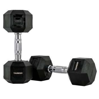 Hexagonal dumbbell THUNDER 10 kg