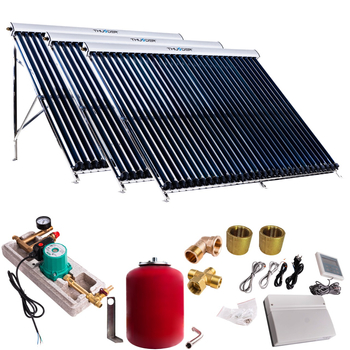 Solar System kit with three 30-tube vacuum collectors – excluding solar cable and tank