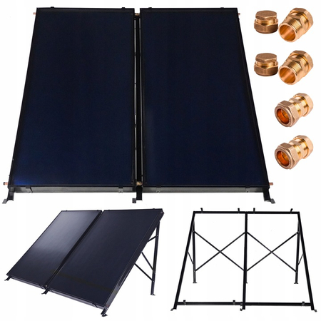 Kolektor słoneczny płaski 2x 2,5m THUNDER