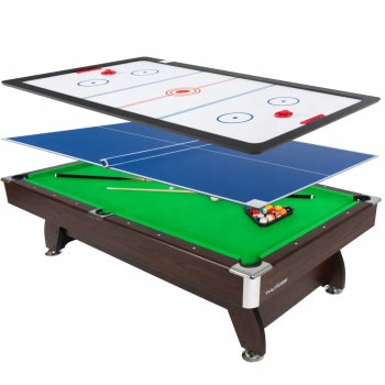 Stół bilardowy THUNDER z nakładką cymbergaj/ping pong 7FT - BOLD-BROWN