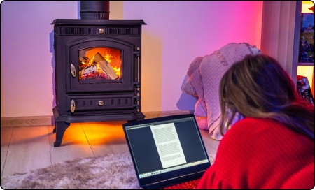 MILTRA 7 kW cast iron wood stove