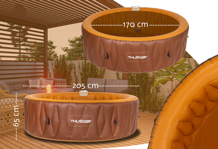 Dmuchane Jacuzzi ogrodowe THUNDER MOCHA