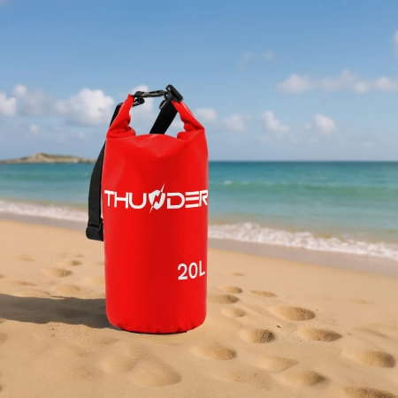 Geantă impermeabilă 20 L THUNDER roșu