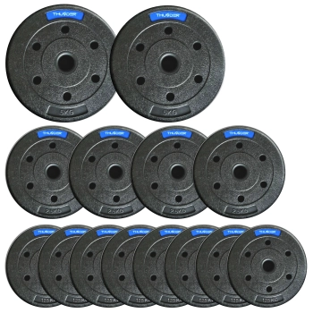 Zestaw obciążeń bitumicznych marki THUNDER 2x 5 kg + 4x 2,5 kg + 8x 1,25 kg