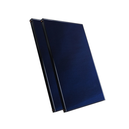 Solar kit with two 2m² flat plate solar collectors without solar cable and without tank