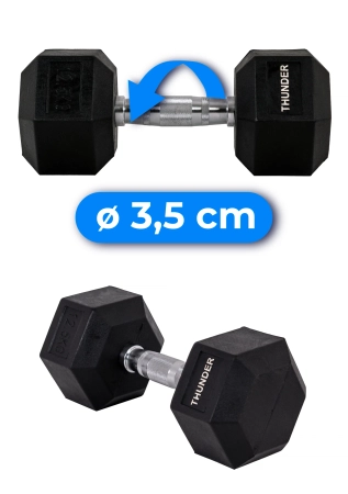 Hantla hexagonalna 12,5 kg THUNDER