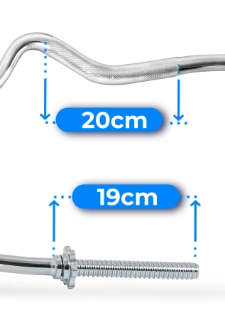 Deep Curved Screw Bar THUNDER 120 cm 30 mm