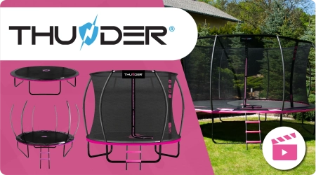 Trampolina THUNDER INSIDE ULTRA 10FT (305 cm) PINK