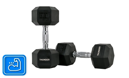 Hantla hexagonalna 12,5 kg THUNDER