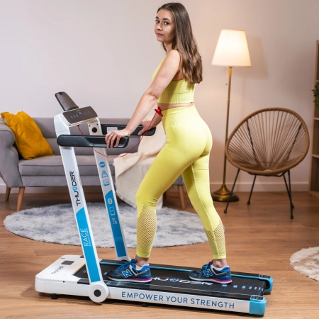 THUNDER RACE-WHITE electric treadmill