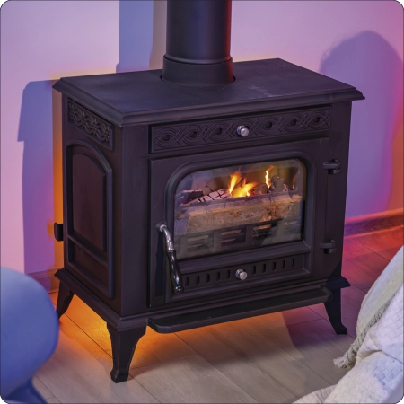 HELIOS 10 kW cast iron wood stove