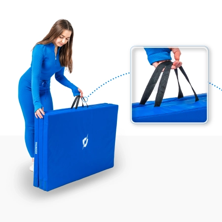 Gymnastic mat blue 197x100x5 THUNDER
