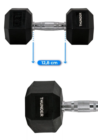 Hantla hexagonalna 12,5 kg THUNDER
