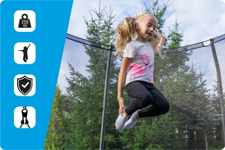 Trampolina THUNDER INSIDE ELITE 8FT (244 cm) BLACK