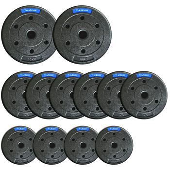 Zestaw obciążeń bitumicznych marki THUNDER 2x 10 kg + 6x 5 kg + 4x 2,5 kg
