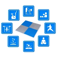 Blue and grey exercise puzzles THUNDER 60x60x2cm