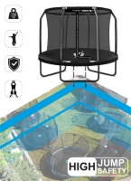 Trampolina THUNDER INSIDE ELITE 8FT (244 cm) BLACK