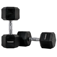 Hexagonal dumbbell THUNDER 20 kg