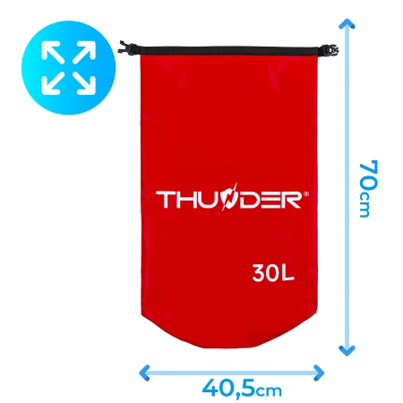 Geantă impermeabilă 30 L THUNDER roșu