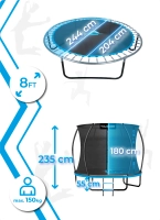 Trampolina THUNDER INSIDE ULTRA 8FT (244cm) BLUE