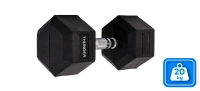 Hexagonal dumbbell THUNDER 20 kg