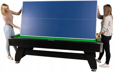Stół bilardowy THUNDER z nakładką cymbergaj/ping pong 8FT - BOLD-BLACK