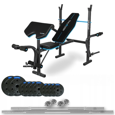 Zestaw kulturystyczny 70 kg z ławką VIGOR-A marki THUNDER (przedsprzedaż 17.12)