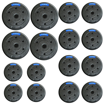 Zestaw obciążeń bitumicznych marki THUNDER 4x 10 kg + 8x 5 kg + 4x 2,5 kg