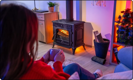 Piec żeliwny na drewno HELIOS 10 kW