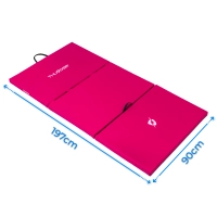 Gymnastic mat pink 197x100x5 THUNDER