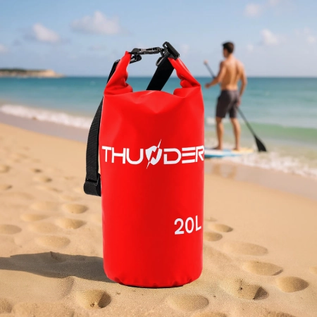 Geantă impermeabilă 20 L THUNDER roșu