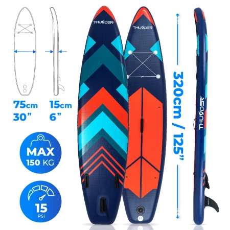 Deska SUP 320cm THUNDER STRIPES