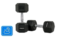 Hexagonal dumbbell THUNDER 15 kg
