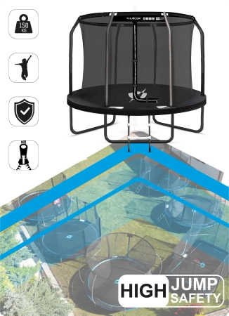 Trampolina THUNDER INSIDE ELITE 8FT (244 cm) BLACK