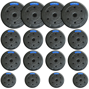 Zestaw obciążeń bitumicznych marki THUNDER 4x 10 kg + 8x 5 kg + 4x 2,5 kg