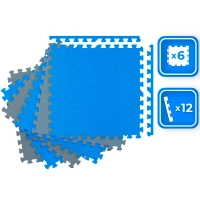 Blue and grey exercise puzzles THUNDER 60x60x1cm