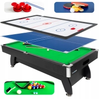 Stół bilardowy THUNDER z nakładką cymbergaj/ping pong 9FT - BOLD-BLACK