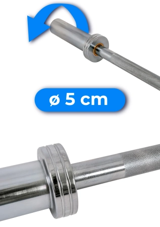 Gryf olimpijski prosty 120 cm THUNDER