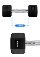 Hexagonal dumbbell THUNDER 5 kg