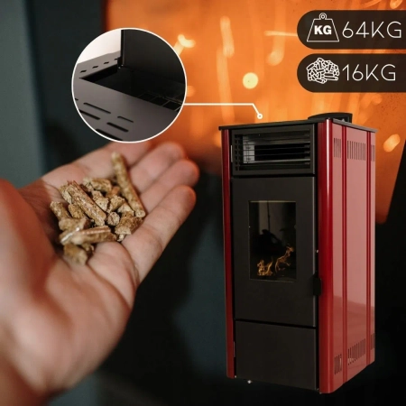 SOPHIA RED 8.1 kW pellet stove