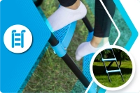 Trampolina THUNDER INSIDE ULTRA 8FT (244cm) BLUE