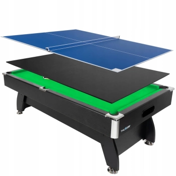 Stół bilardowy THUNDER z nakładką ping pong/jadalna 7FT - BOLD-BLACK