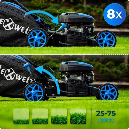 Hexwelt petrol lawnmower HW-KS-150 46cm 2,6kW with drive